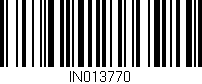 Código de barras (EAN, GTIN, SKU, ISBN): 'IN013770'