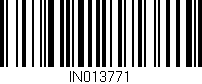 Código de barras (EAN, GTIN, SKU, ISBN): 'IN013771'