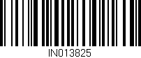 Código de barras (EAN, GTIN, SKU, ISBN): 'IN013825'