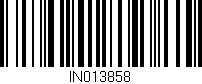 Código de barras (EAN, GTIN, SKU, ISBN): 'IN013858'