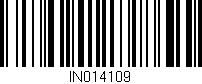 Código de barras (EAN, GTIN, SKU, ISBN): 'IN014109'