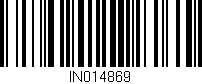 Código de barras (EAN, GTIN, SKU, ISBN): 'IN014869'