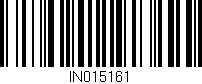 Código de barras (EAN, GTIN, SKU, ISBN): 'IN015161'