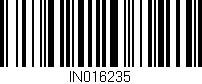 Código de barras (EAN, GTIN, SKU, ISBN): 'IN016235'