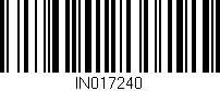 Código de barras (EAN, GTIN, SKU, ISBN): 'IN017240'