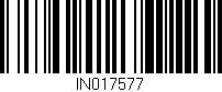 Código de barras (EAN, GTIN, SKU, ISBN): 'IN017577'