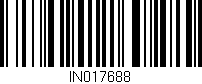 Código de barras (EAN, GTIN, SKU, ISBN): 'IN017688'