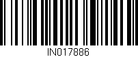 Código de barras (EAN, GTIN, SKU, ISBN): 'IN017886'
