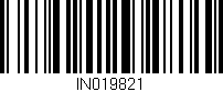 Código de barras (EAN, GTIN, SKU, ISBN): 'IN019821'