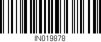 Código de barras (EAN, GTIN, SKU, ISBN): 'IN019878'