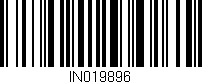 Código de barras (EAN, GTIN, SKU, ISBN): 'IN019896'