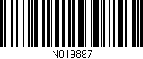Código de barras (EAN, GTIN, SKU, ISBN): 'IN019897'
