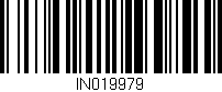 Código de barras (EAN, GTIN, SKU, ISBN): 'IN019979'