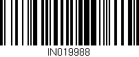 Código de barras (EAN, GTIN, SKU, ISBN): 'IN019988'