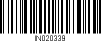 Código de barras (EAN, GTIN, SKU, ISBN): 'IN020339'