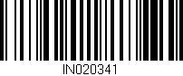 Código de barras (EAN, GTIN, SKU, ISBN): 'IN020341'