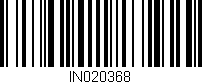 Código de barras (EAN, GTIN, SKU, ISBN): 'IN020368'