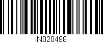 Código de barras (EAN, GTIN, SKU, ISBN): 'IN020498'