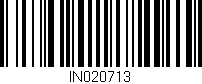Código de barras (EAN, GTIN, SKU, ISBN): 'IN020713'