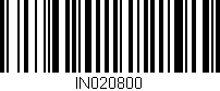 Código de barras (EAN, GTIN, SKU, ISBN): 'IN020800'