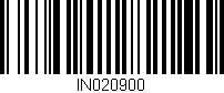 Código de barras (EAN, GTIN, SKU, ISBN): 'IN020900'