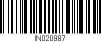 Código de barras (EAN, GTIN, SKU, ISBN): 'IN020987'