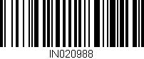 Código de barras (EAN, GTIN, SKU, ISBN): 'IN020988'