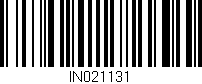 Código de barras (EAN, GTIN, SKU, ISBN): 'IN021131'
