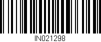 Código de barras (EAN, GTIN, SKU, ISBN): 'IN021298'