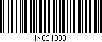 Código de barras (EAN, GTIN, SKU, ISBN): 'IN021303'