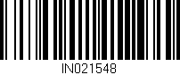 Código de barras (EAN, GTIN, SKU, ISBN): 'IN021548'