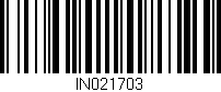 Código de barras (EAN, GTIN, SKU, ISBN): 'IN021703'