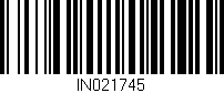 Código de barras (EAN, GTIN, SKU, ISBN): 'IN021745'