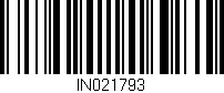Código de barras (EAN, GTIN, SKU, ISBN): 'IN021793'