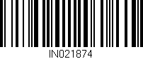 Código de barras (EAN, GTIN, SKU, ISBN): 'IN021874'