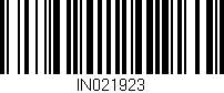 Código de barras (EAN, GTIN, SKU, ISBN): 'IN021923'