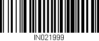 Código de barras (EAN, GTIN, SKU, ISBN): 'IN021999'