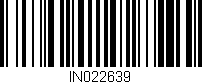 Código de barras (EAN, GTIN, SKU, ISBN): 'IN022639'