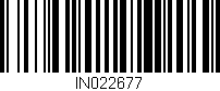 Código de barras (EAN, GTIN, SKU, ISBN): 'IN022677'