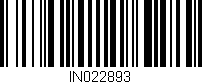Código de barras (EAN, GTIN, SKU, ISBN): 'IN022893'