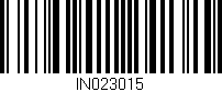 Código de barras (EAN, GTIN, SKU, ISBN): 'IN023015'
