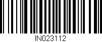 Código de barras (EAN, GTIN, SKU, ISBN): 'IN023112'
