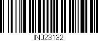 Código de barras (EAN, GTIN, SKU, ISBN): 'IN023132'