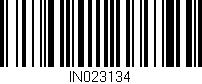 Código de barras (EAN, GTIN, SKU, ISBN): 'IN023134'