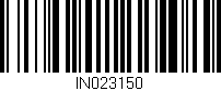 Código de barras (EAN, GTIN, SKU, ISBN): 'IN023150'