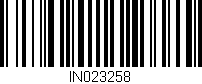 Código de barras (EAN, GTIN, SKU, ISBN): 'IN023258'