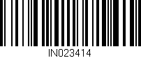 Código de barras (EAN, GTIN, SKU, ISBN): 'IN023414'