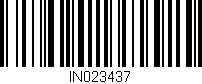 Código de barras (EAN, GTIN, SKU, ISBN): 'IN023437'