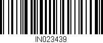 Código de barras (EAN, GTIN, SKU, ISBN): 'IN023439'