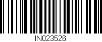 Código de barras (EAN, GTIN, SKU, ISBN): 'IN023526'